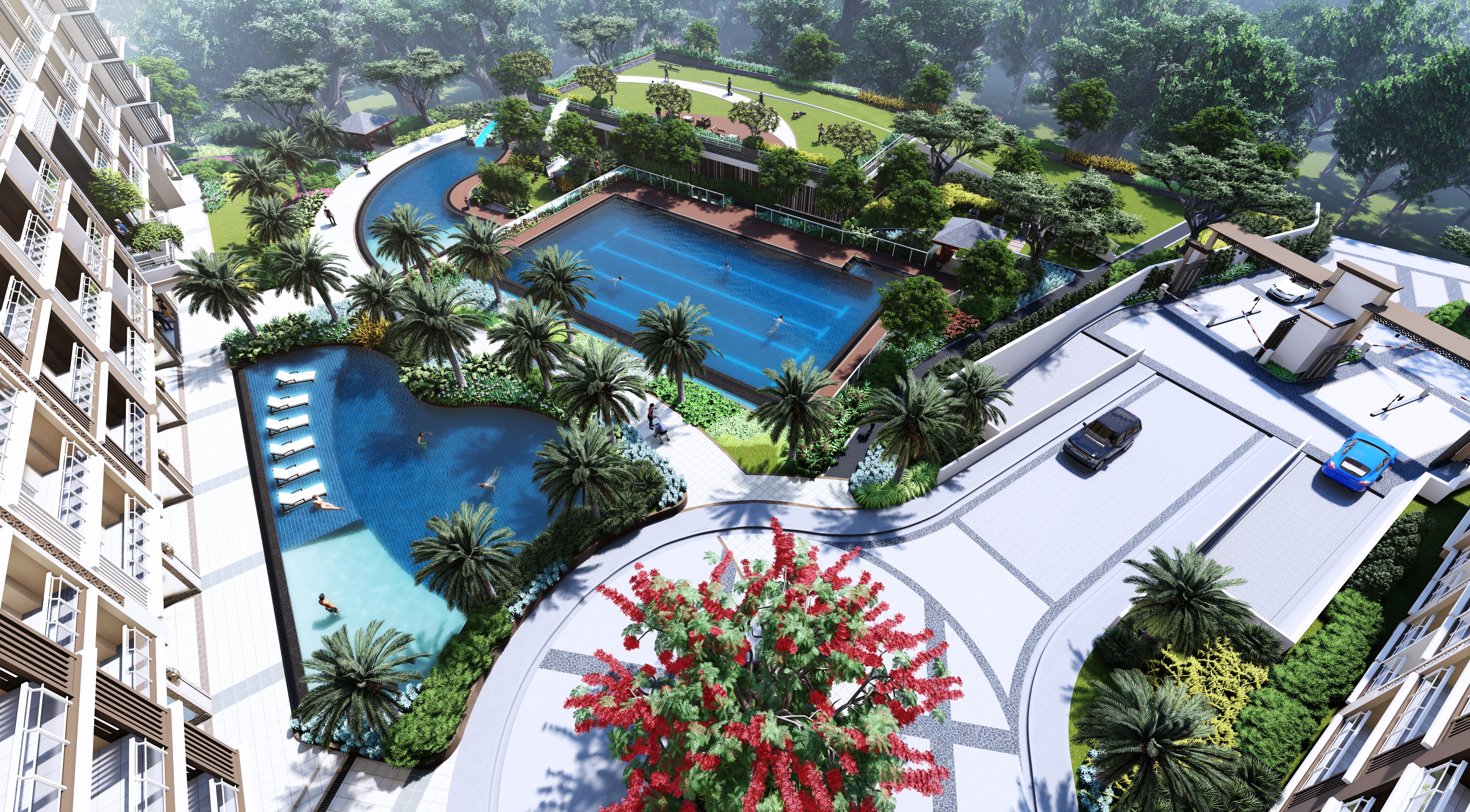 Swimming pools at Allegra Garden Place
