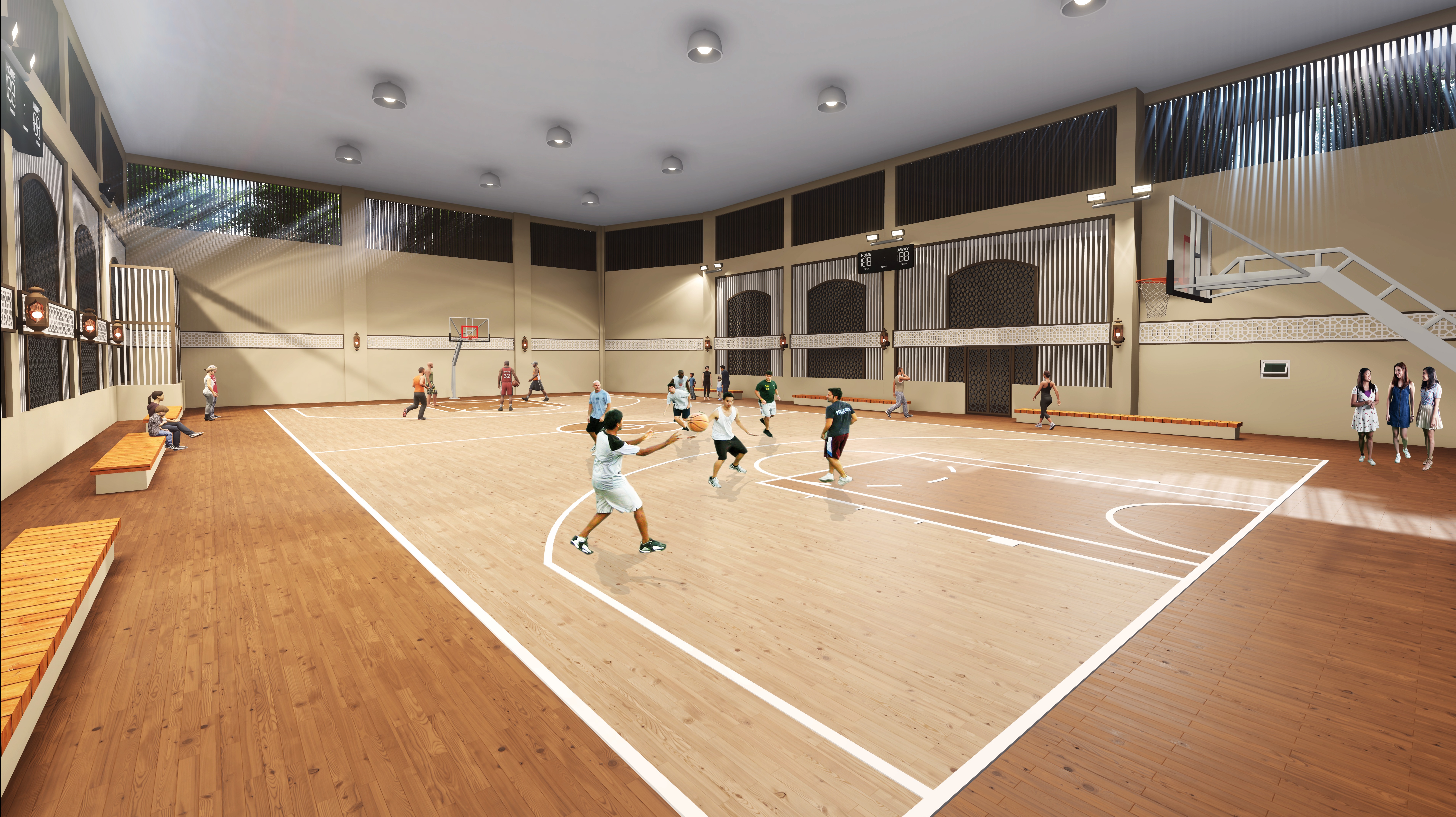 Digital render of Allegra Garden Place gym