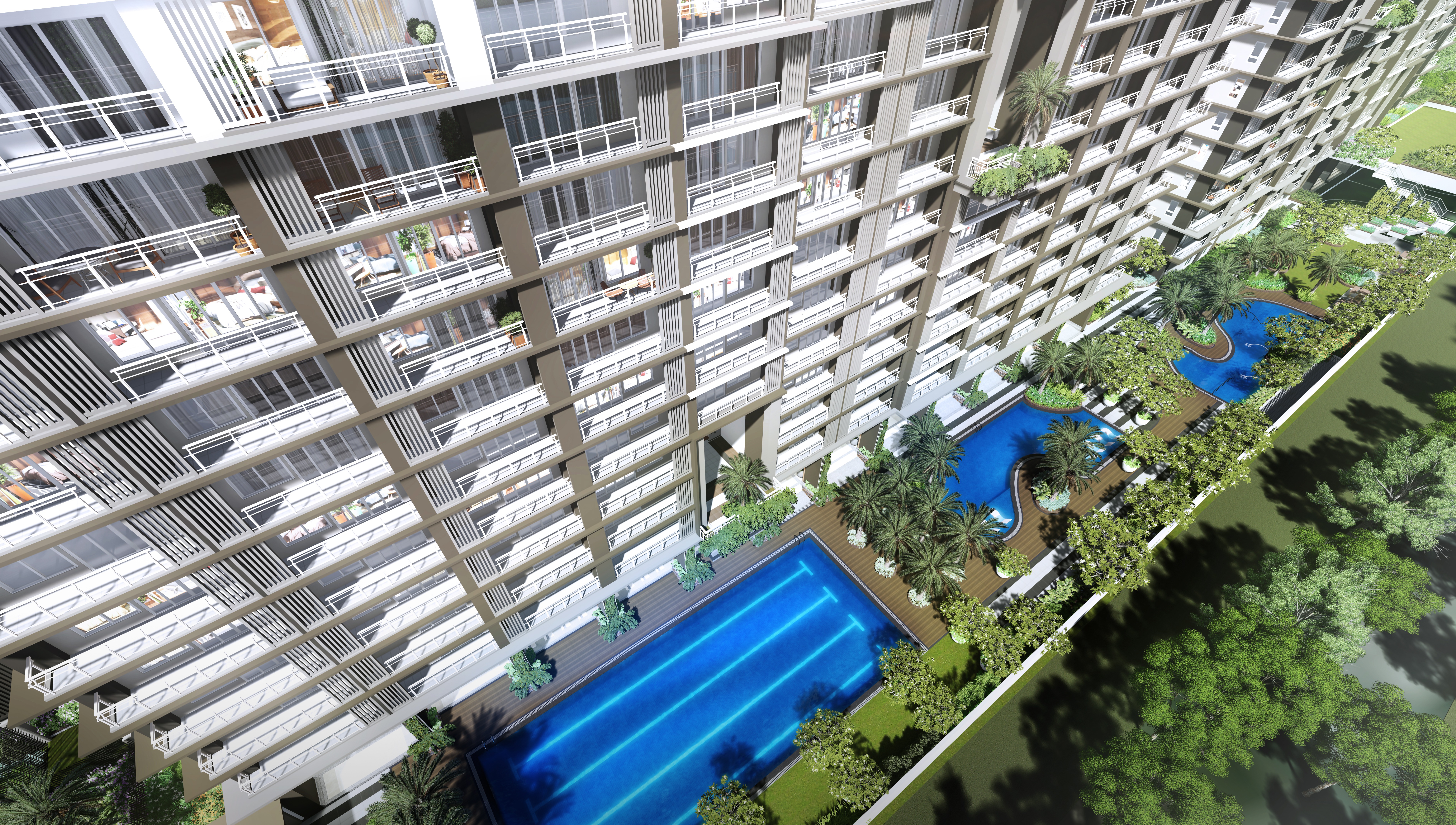 Condominium with three swimming pools